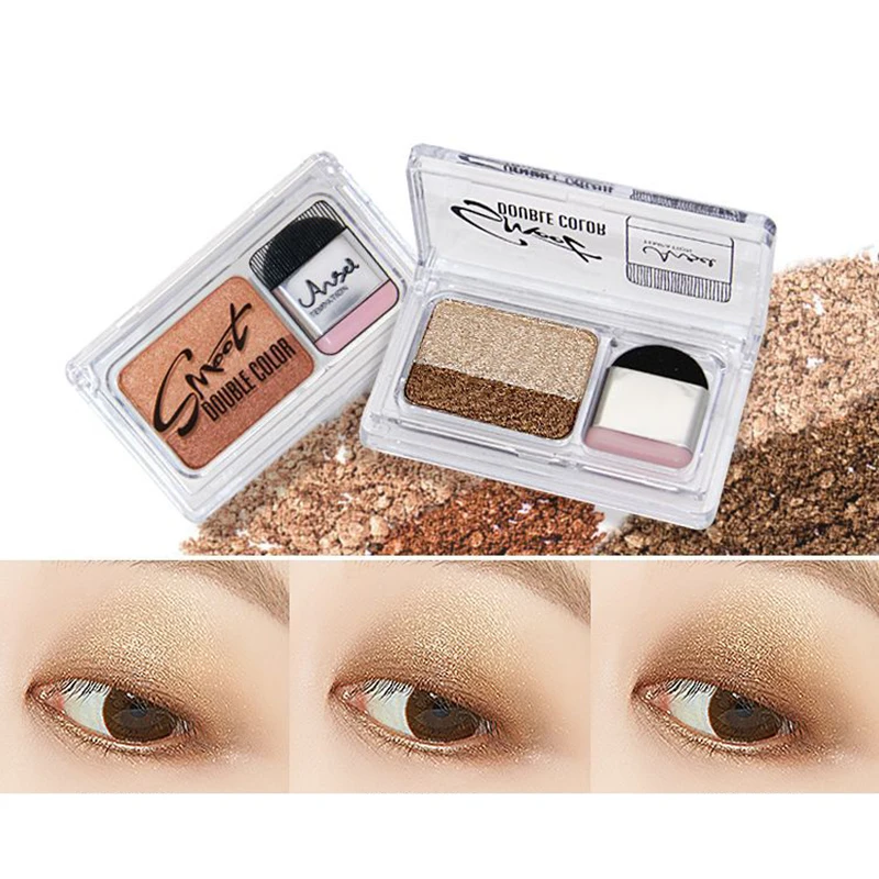 Двойной цвет градиента Eyeshadow профессиональный Shimmer Палитра теней для макияжа