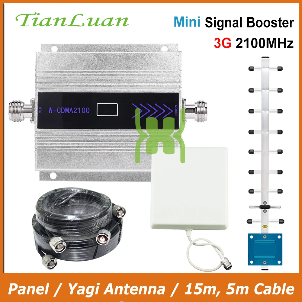 TianLuan мини W CDMA 2100 МГц усилитель сигнала 3G повторитель мобильного телефона с