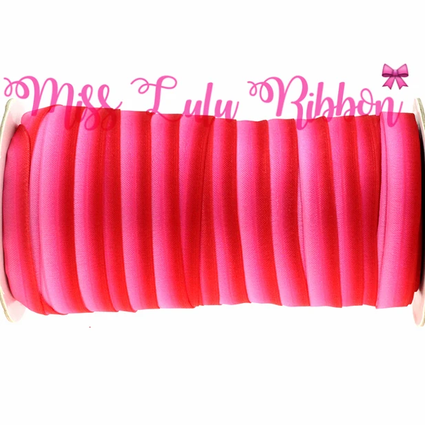 5/8 &quot16 мм красный градиент цвета печатных Складной эластичный лента diy враг