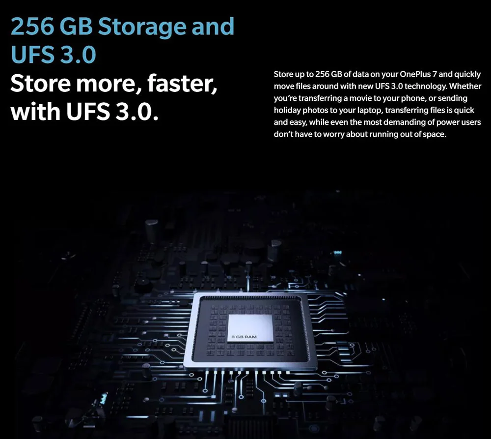 Мобильный телефон Oneplus 7, Восьмиядерный процессор Snapdragon 855, 8 ГБ, 12 Гб ОЗУ, 256 Гб ПЗУ, UFS 3,0, 6,41 дюйма, 48мп камера, 4G LTE, NFC Smart