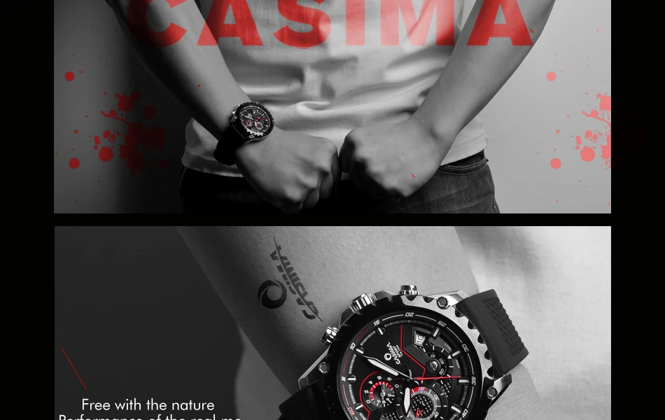 Relogio Masculino CASIMA, роскошные брендовые часы, мужские многофункциональные спортивные мужские кварцевые часы из нержавеющей стали, водонепроницаемые 100 м