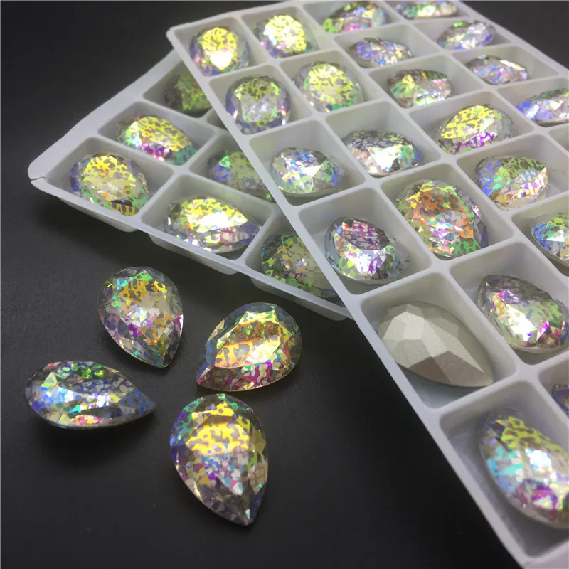 TopStone Crystal AB Patina 13X18 мм 10x14 K9 стеклянные каплевидные кристаллы изысканный камень