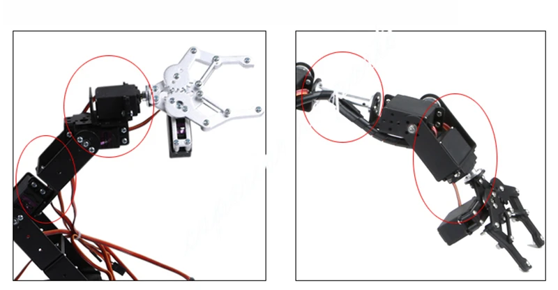 Arduino Robot 6 dof, Алюминиевый зажим коготь монтажный комплект Механическая Роботизированная рука и сервоприводы Металл сервопривод Рог-серебро скидка 20