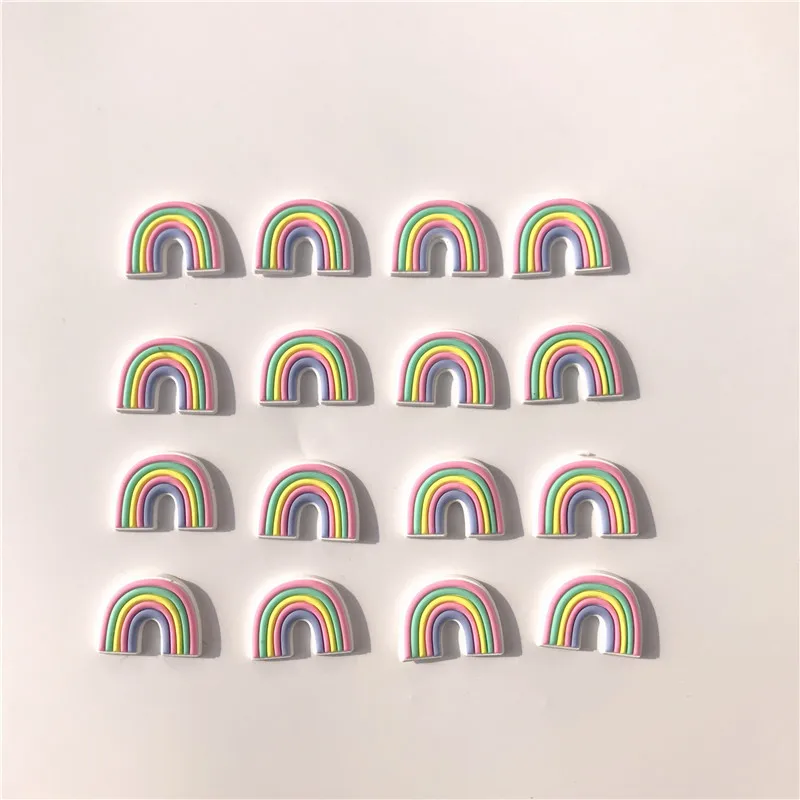 20 шт./лот милые рождественские Мультяшные плоские с оборота DIY радужные аксессуары для волос украшение для душа центр рукоделия