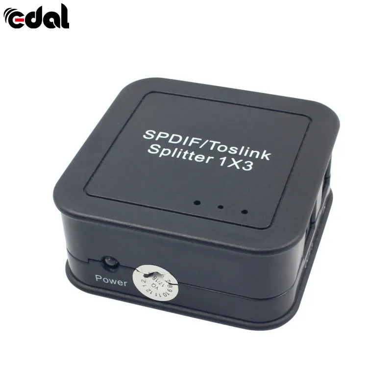 Портативный мини SPDIF TOSLINK разделитель волокон цифровой оптический 1x3 1 Вход 3 Выход