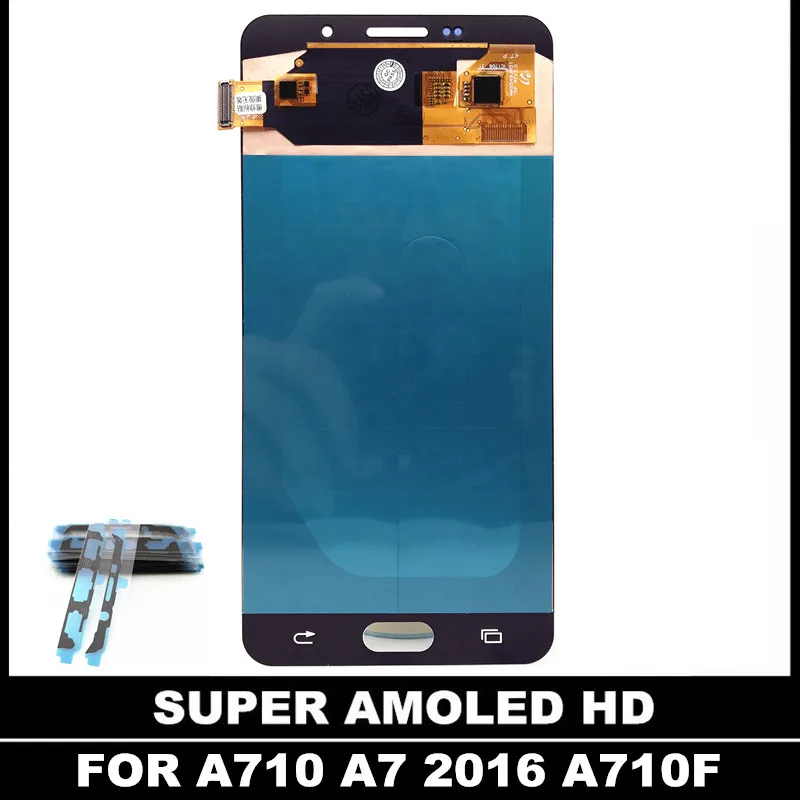 Замена сенсора LCDS для Samsung Galaxy A7 2016 дисплей A710 A710F A710M AMOLED ЖК-дисплей кодирующий