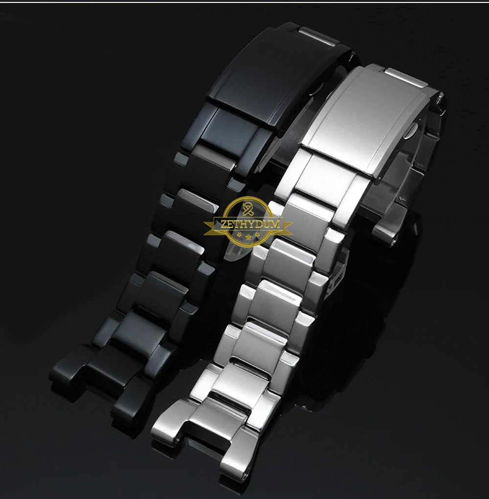 Высокое Качество Твердая нержавеющая сталь браслет для Casio GST-B100/S130/W300GL/400G/W330 GST-W120L/S120/W130L/S100/S110 ремешок для часов