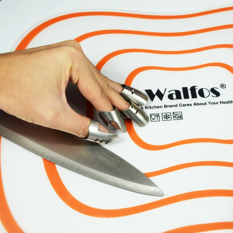 WALFOS 4 шт./компл. Регулируемая Защита для пальцев из нержавеющей стали защита нож