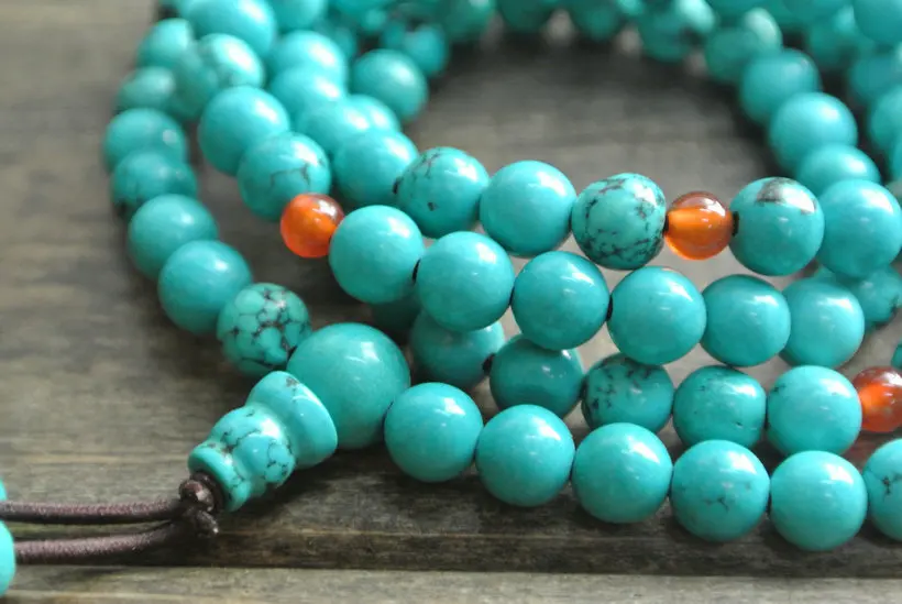 Natural Howlite 6mm 108 Beads Prayer Mala Bracelets Buddhist Jewelry For Man and Women | Украшения и аксессуары