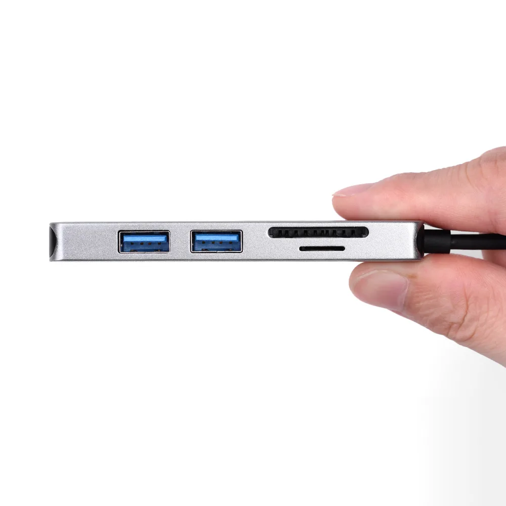 Thunderbolt 3 док-станция Usb-c к HDMI/USB3.0* 2/SD/TF Многофункциональный концентратор для Mac Book Pro или других устройств type-C