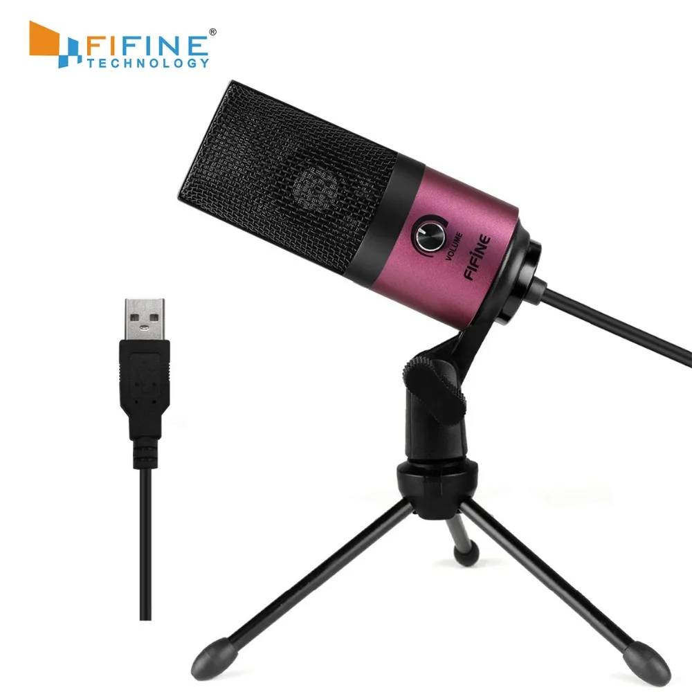 USB MIC Fifine Настольный конденсаторный микрофон для YouTube видео прямая трансляция онлайн встречи Skype костюм для Windows MAC PC k669