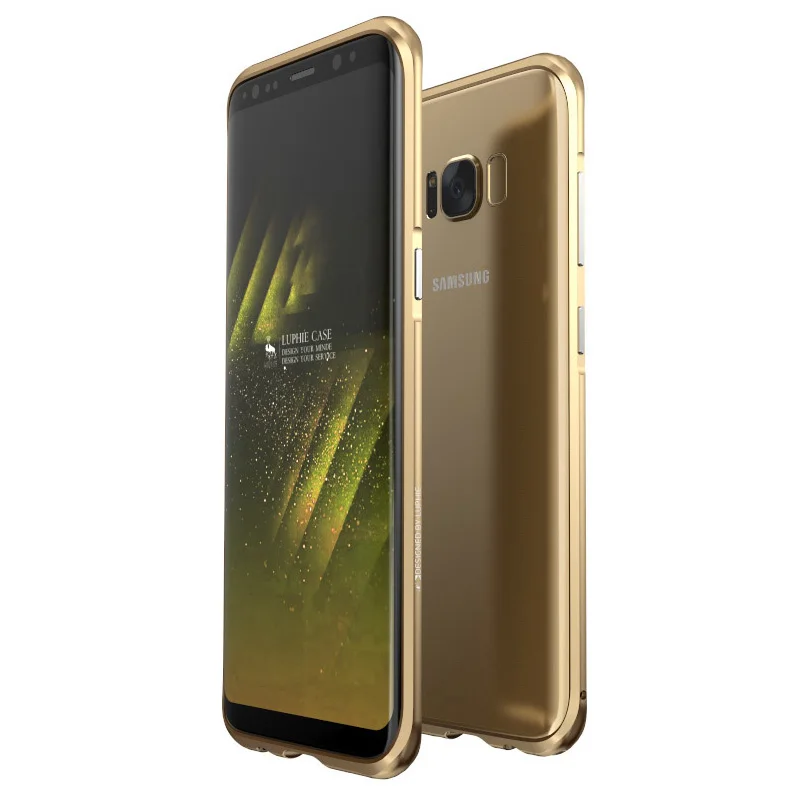 GoldChampagne Gold S8+ Luphie классный дизайнерский чехол-бампер противоударный корпус для samsung Galaxy S8 plus S8plus чехол для телефона металлический чехол с лезвием - Цвет: GoldChampagne Gold