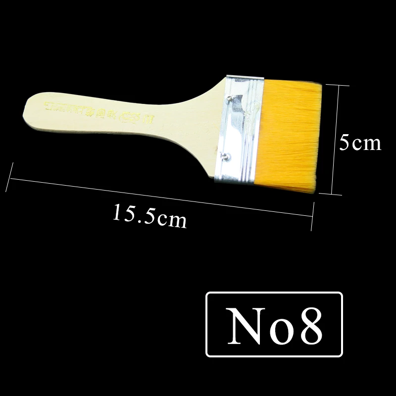 NO8 10 шт. кисти, клей для кистей, подметать Золотые листья, хорошее качество кисти, мягкие, хороший инструмент для золочения листьев - Цвет: NO8