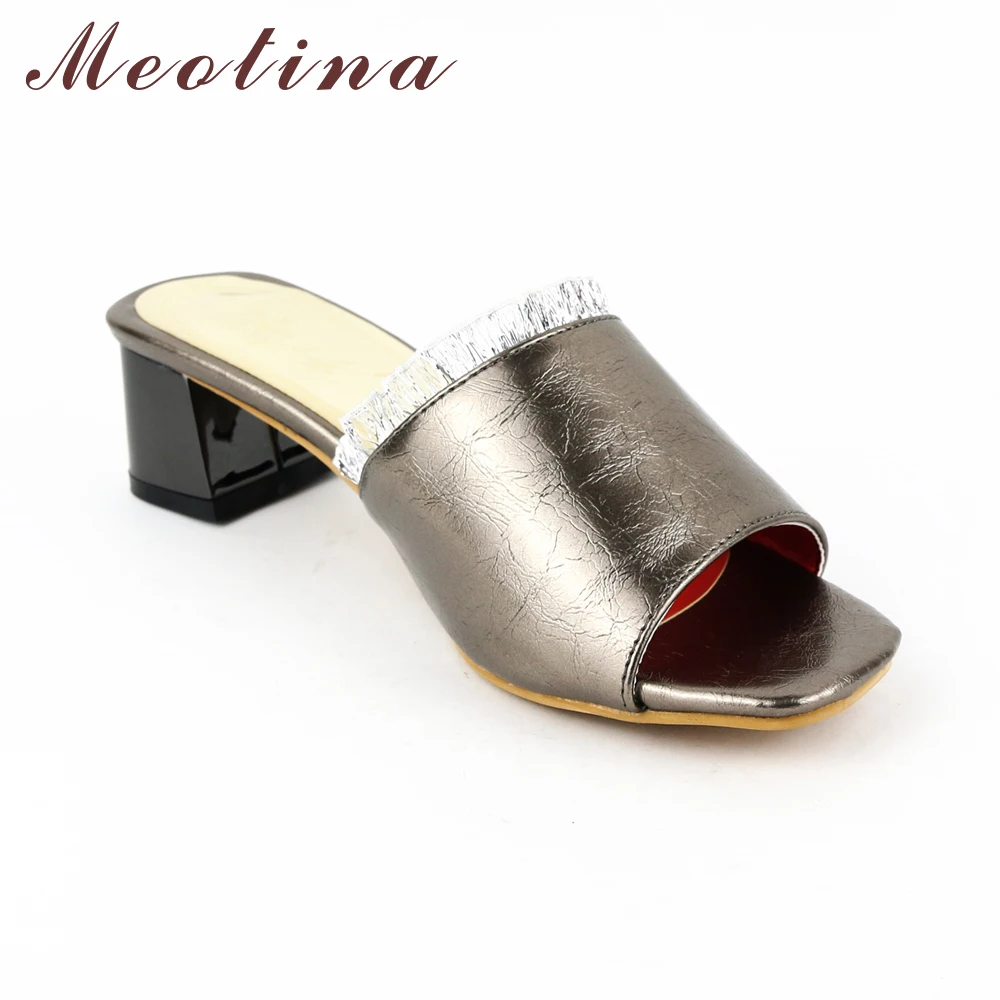 Женские сандалии с открытым носком Meotina летние повседневные босоножки на