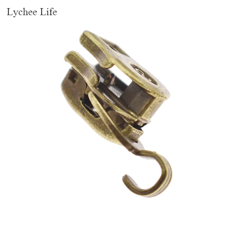 Lychee Life 50 шт. 3# винтажная металлическая молния голова молния слайдер сумка молния тянет для самостоятельного пошива одежды аксессуары портной инструменты