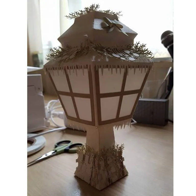 3D настольная лампа Подарочная коробка металлические режущие штампы для DIY