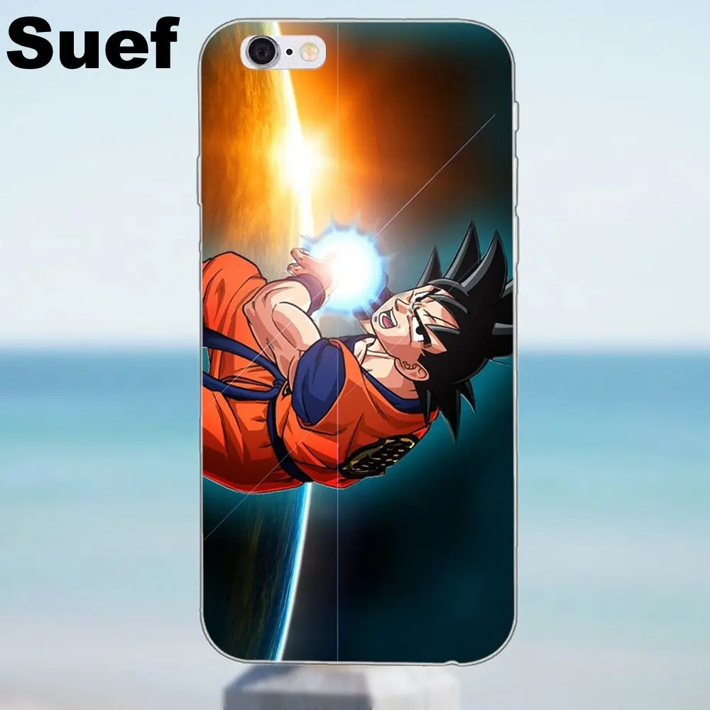 Suef для iPhone 4 4S 5 5S 5C SE 6 6S 7 8 Plus X Samsung Galaxy J1 J3 J5 J7 A3 A5 2016 2017 TPU чехол телефона Son Goku Dragon Ball