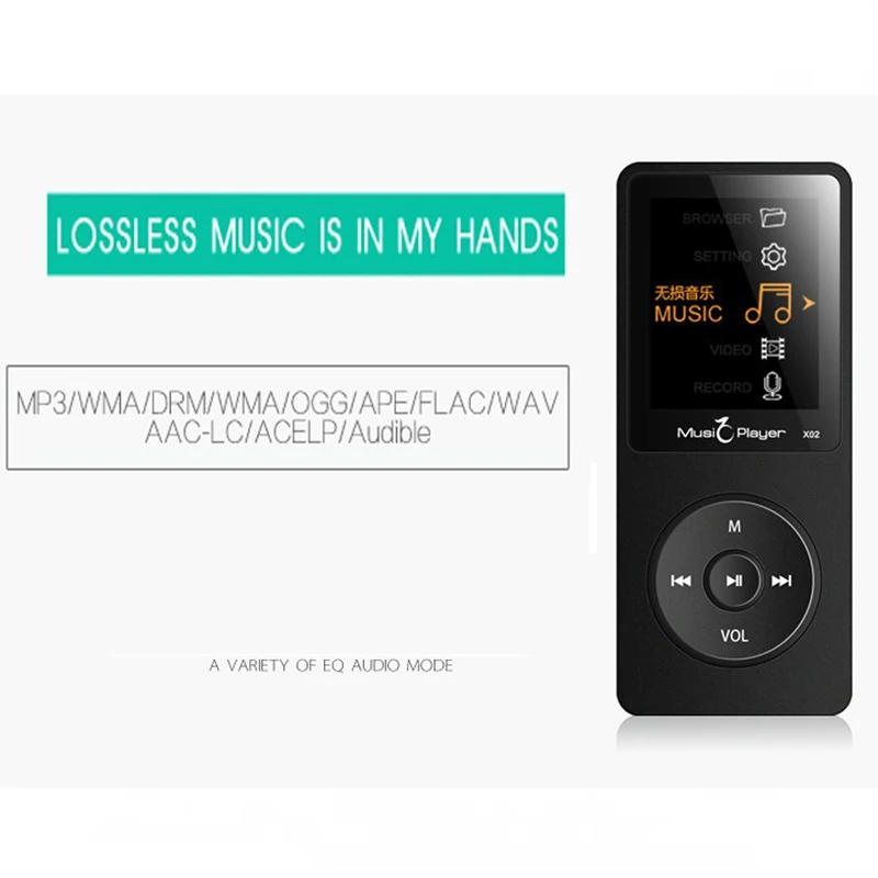 Новейший mp3 плеер с динамиком 16 ГБ 1 8 дюймовый экран 80 часов воспроизведения FM