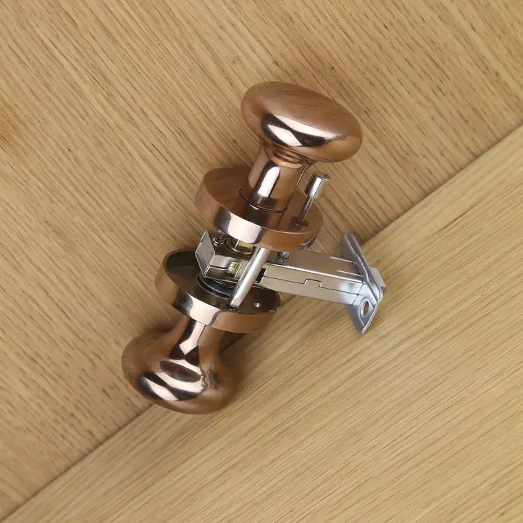 Бесшумный дверной замок для спальни европейский стиль антикварный шариковый