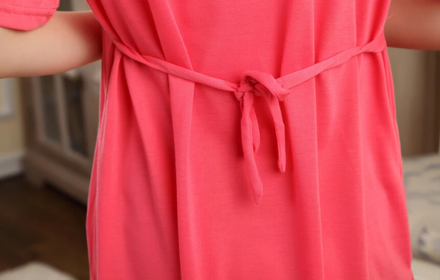 Летняя одежда для сна с коротким рукавом 2018 Одежда беременных кормления тонкая