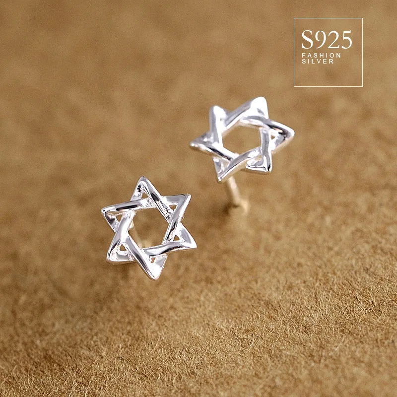 Серьги svhexagram из стерлингового серебра 925 пробы с антиаллергенным темпераментом