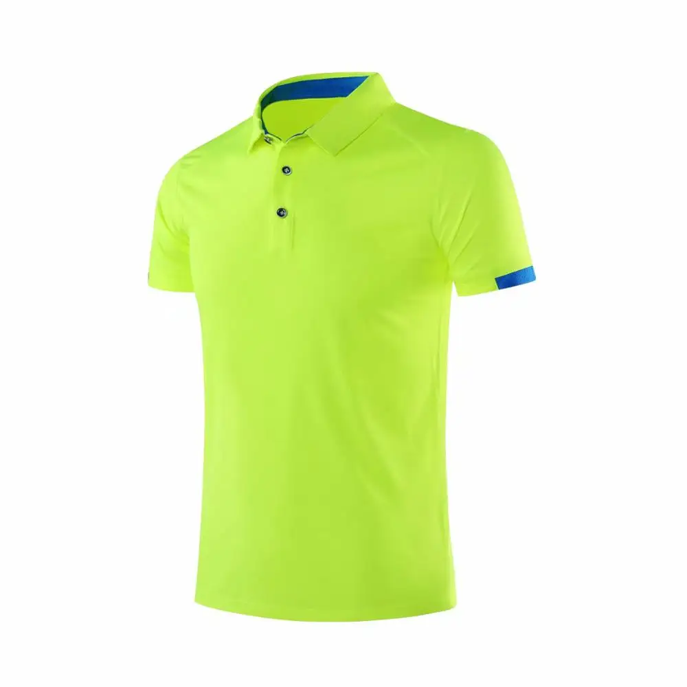 S219 green Футболка Поло для спортзала, Мужская быстросохнущая футболка для бега, топы для бега, футболки для тренировок, Спортивная футболка для фитнеса, мужские футболки для гольфа, тенниса, футболки - Цвет: S219 green