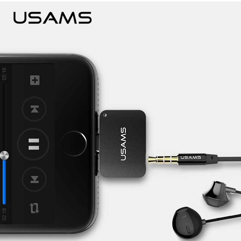 USAMS 2 в 1 для освещения до 3 5 мм AUX адаптер iPhone 7 и Plus Aux кабель MFI совместимый iOS 10 3|3.5mm