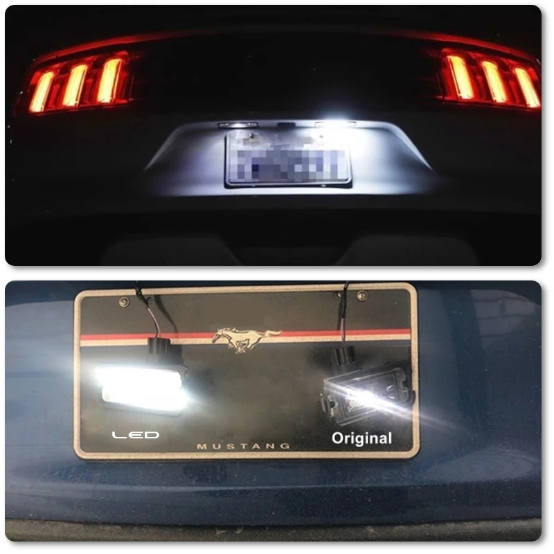 Для Ford Mustang 2015 2016 2017 2018 2019 Xenon White Led задний номерной знак свет лампа CAN bus|Сигнальная