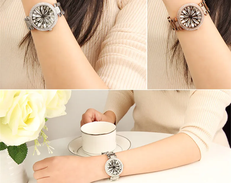 

Blink Crystal Daisy Watches Women New Arrival MELISSA Steel Bracelet Wrist watch Romantic Floral Relogios Feminino Montre MP523S