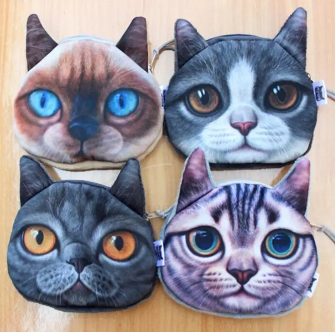 M009 симпатичный мультяшный кошелек для мелочи кошка собаки персональный плюшевый