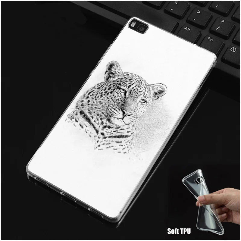 N442 Тигр пантера силиконовый чехол-накладка из мягкого ТПУ чехол для Huawei P8 P9 P10 P20 P30
