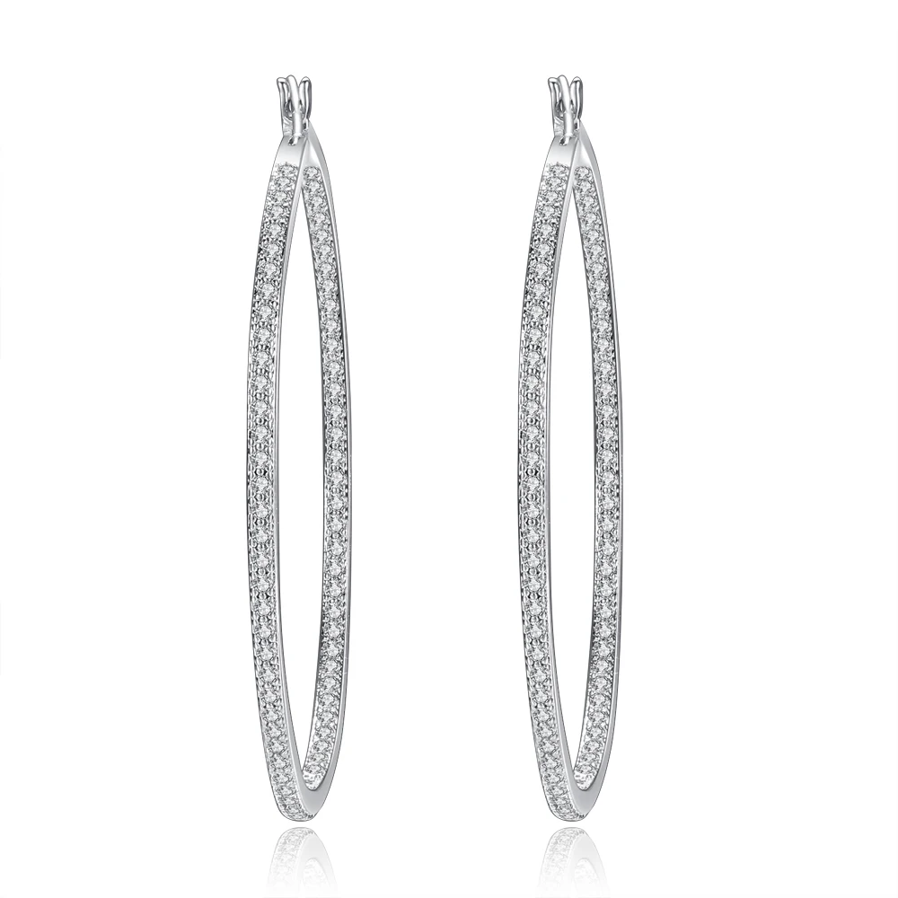 Fashion Jewelry Luxury Sliver Earring for women Geometric simple silver Plated earrings RPXJRPVF | Украшения и аксессуары
