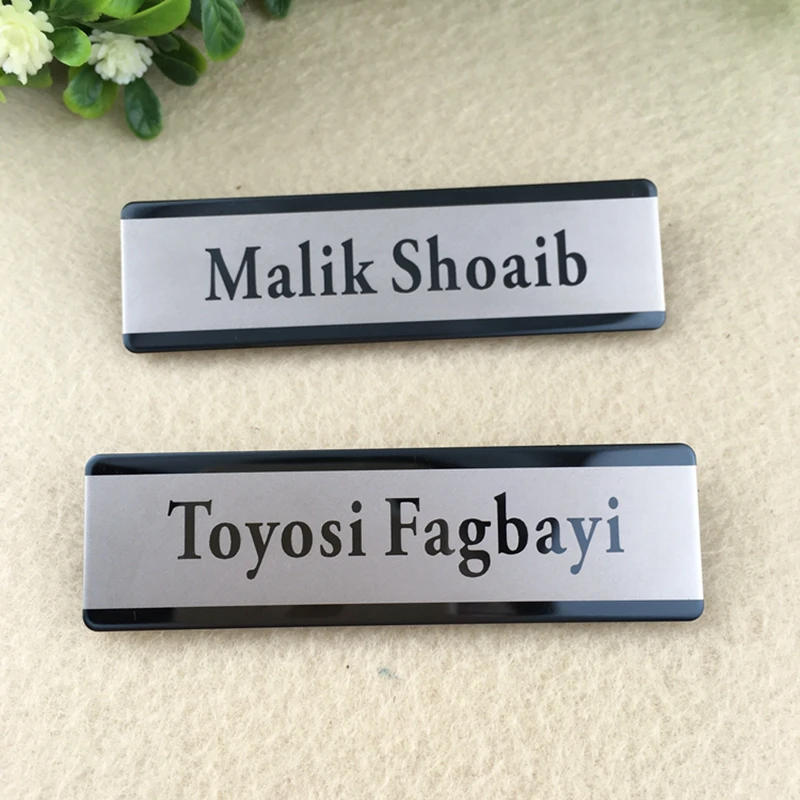 14 шт. лазерный Магнитный значок с металлической пластиной из нержавеющей стали 70