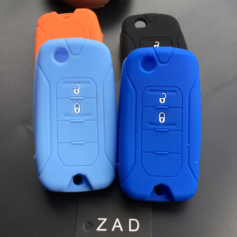 ZAD силиконовый резиновый чехол для ключа автомобиля оболочка рукав кожа FOB Jeep