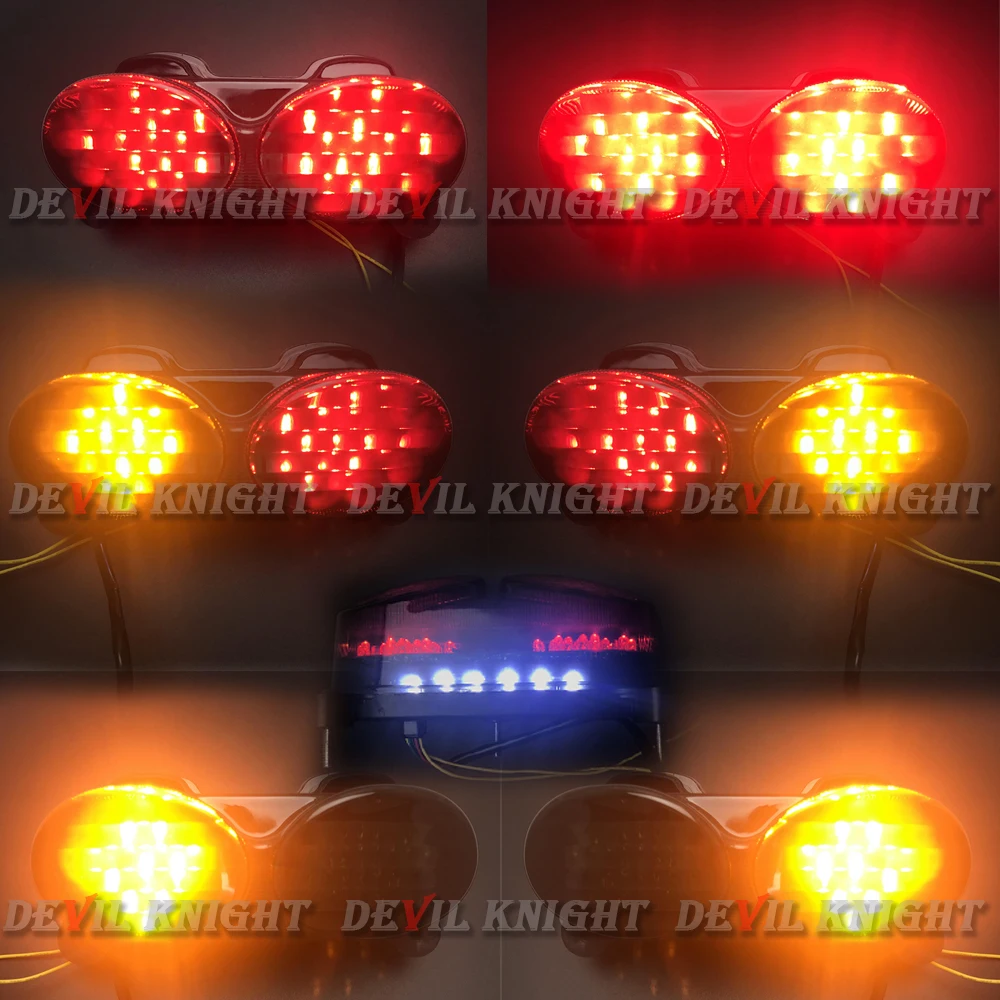 Для Kawasaki Ninja ZX-6R ZX-9R ZR7 1998 1999 2000 2001 2002 задний фонарь стоп-сигнал встроенные Сигналы поворота светодиодный фонарь для мотоцикла