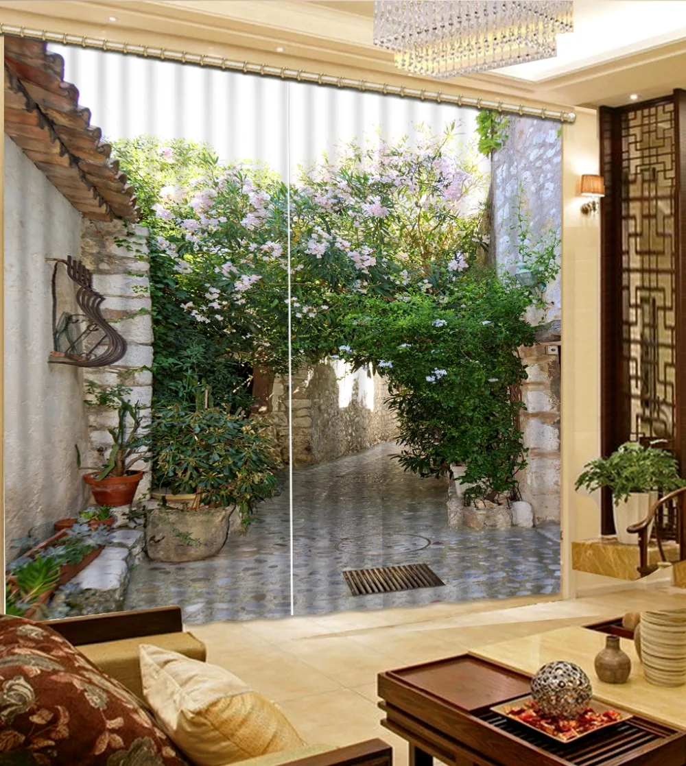 Новый стиль индивидуальные 3D шторы Заводская распродажа декорации оконные для