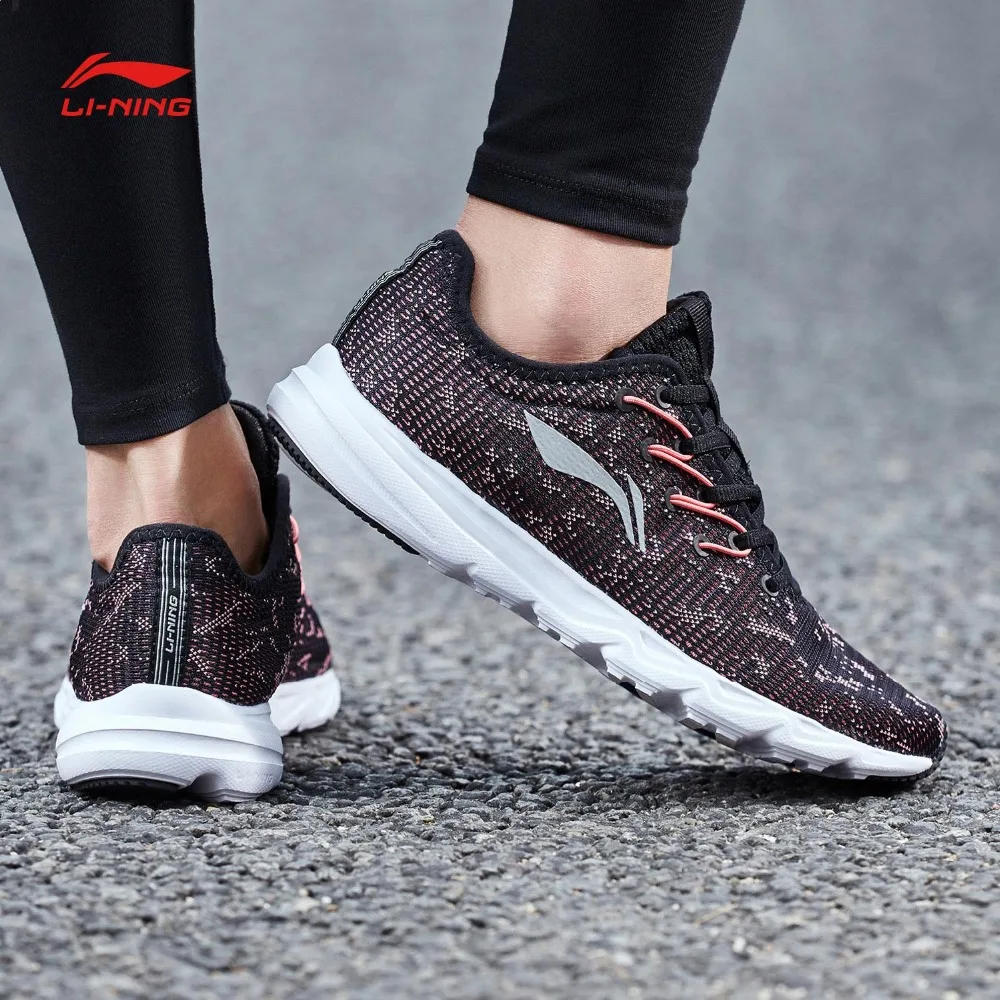 Li-Ning/Женская обувь для бега EZ; обувь для бега; светильник; дышащая подкладка; нескользящая спортивная обувь; удобные кроссовки; ARBN026 SAMJ18