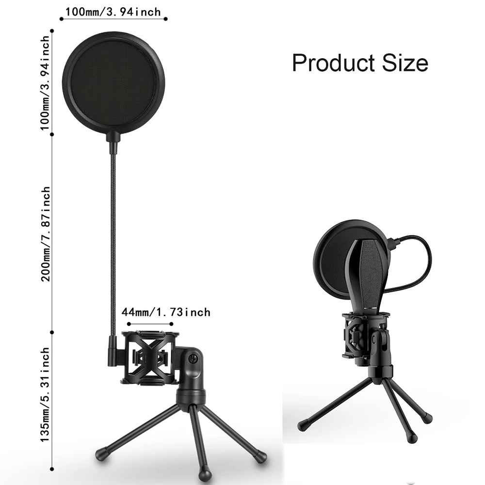 Настольный штатив Трипод для микрофона держатель с амортизирующим креплением и