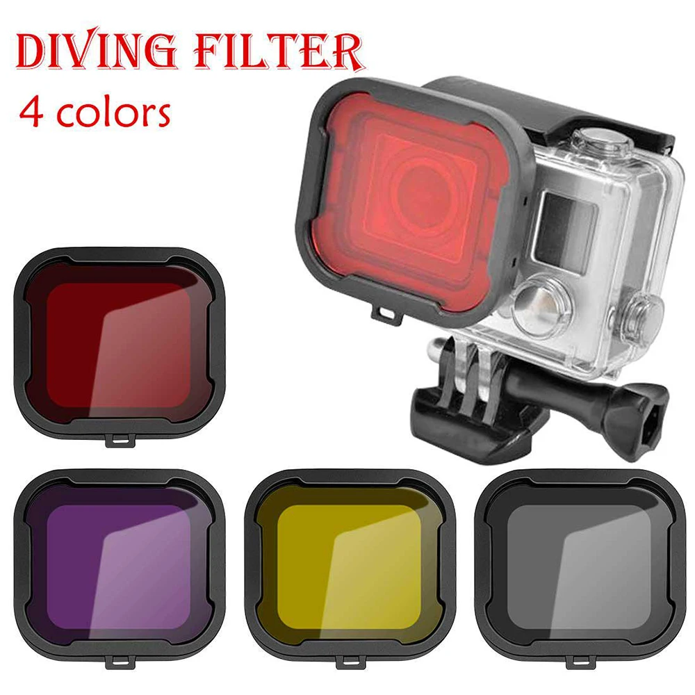 Новый набор фильтров 1 упаковка красный пурпурный трубка подводная камера