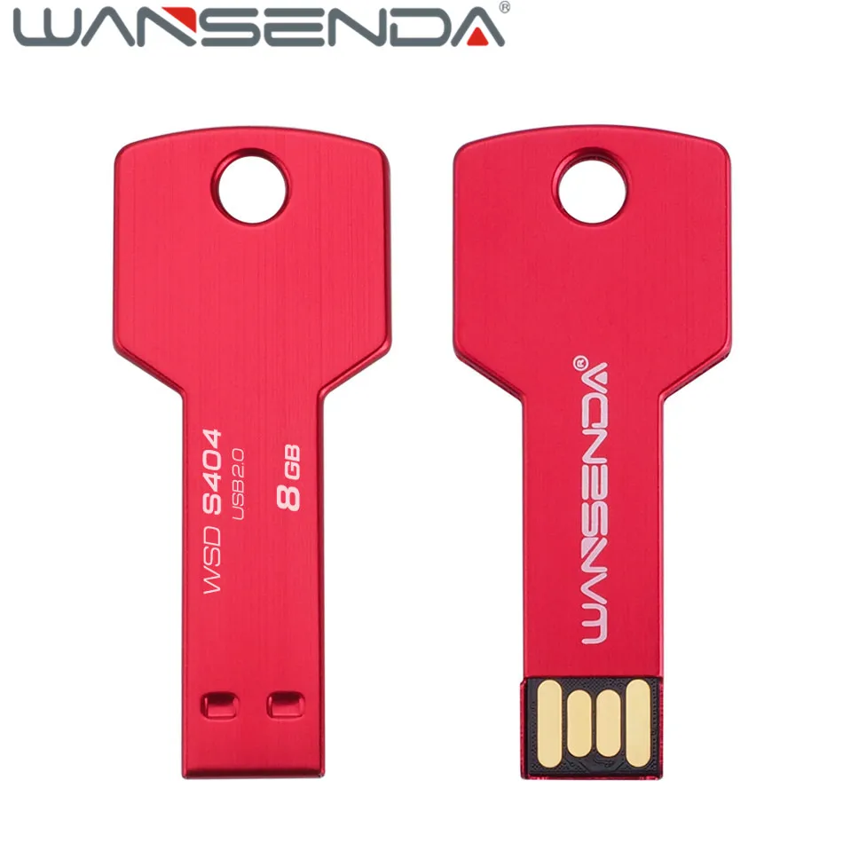 WANSENDA Водонепроницаемый 16 ГБ Ключ форма USB флеш накопитель 2 0 4 Гб ручка 32 флешка