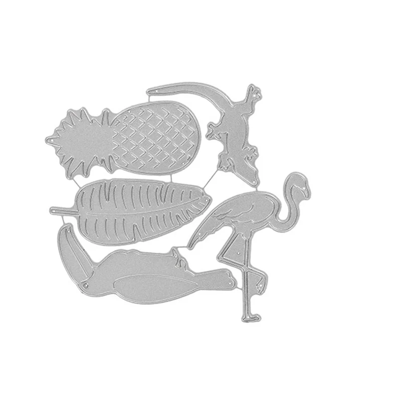 Ананас попугай кран Gecko металлические режущие штампы трафареты для поделок скрапбукинга бумага декоративное тиснение ручной работы штампы
