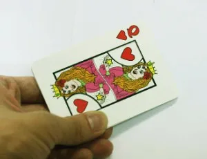 Q to 5 Card Set Magic Tricks Queen to 5 Playing Card Magia Appearing Card Close Up Gimmick Props Mentalism Comedy