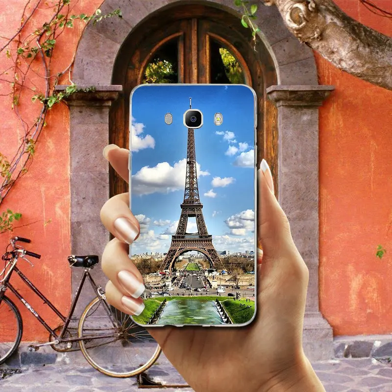 Мягкие чехлы из ТПУ с Эйфелевой башней Парижем Францией для Samsung Galaxy J5 J7 J8 J3 J4 J6 J2 J1