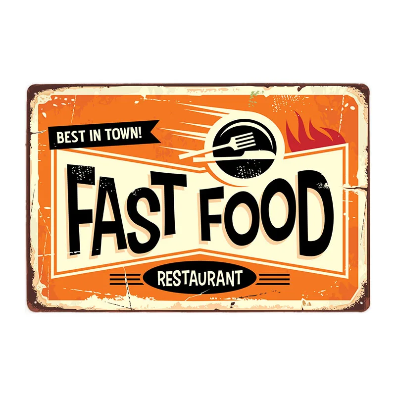 70153 Hot Dogs Retro Tin Sign Hotdog Metal Poster Vintage Plaque Fast Food Hotel Shop Wall Decor 20x30cm - Цвет: 70153