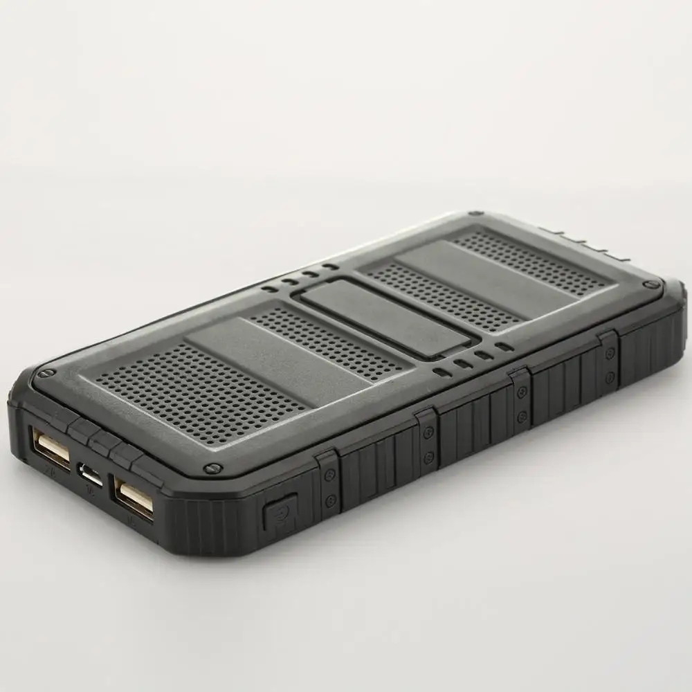 10000 mAh Солнечное Мощность банка 200 г Dual USB Портативный 18650 зарядное устройство для
