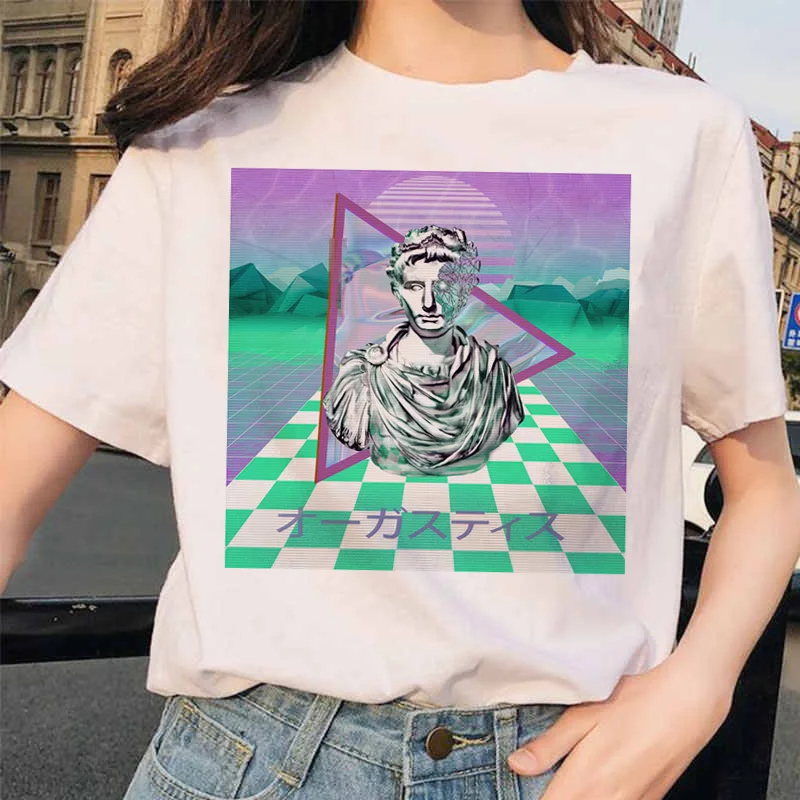 5386 Vaporwave рубашки ulzzang Grunge Tumblr графическая Футболка harajuku Эстетическая Винтажная футболка корейский стиль 90s одежда футболка - Цвет: 5386