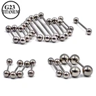 Серьги для пирсинга из титана G23 В индустриальном стиле, Штанги В индустриальном стиле, ушной хрящ Хеликс кольца для сосков, пирсинг, 2 шт.