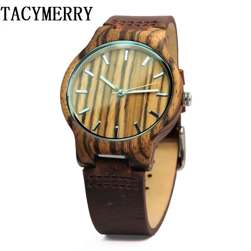 Деревянные часы для мужчин и женщин модные рождественские подарки в коробке идеи