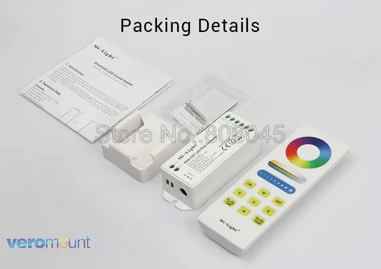 FUT045A DC12V 24 В 15A mi. Светильник RGB+ CCT светодиодный контроллер с 2,4G беспроводной функцией синхронизации дистанционная работа со светодиодной лентой RGB+ CW+ WW