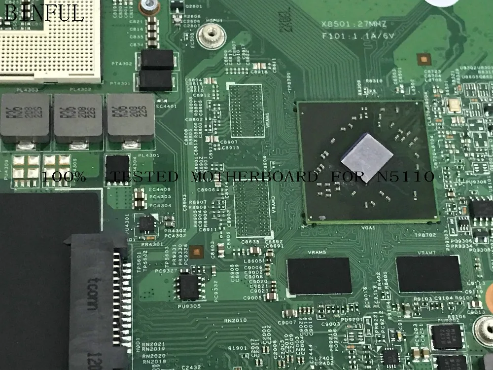 Материнская плата BiNFUL для ноутбука DELL INSPIRON N5110 с видеокартой (в наличии